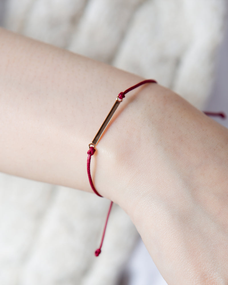 Rose Gold Vermeil Cord in Cherry