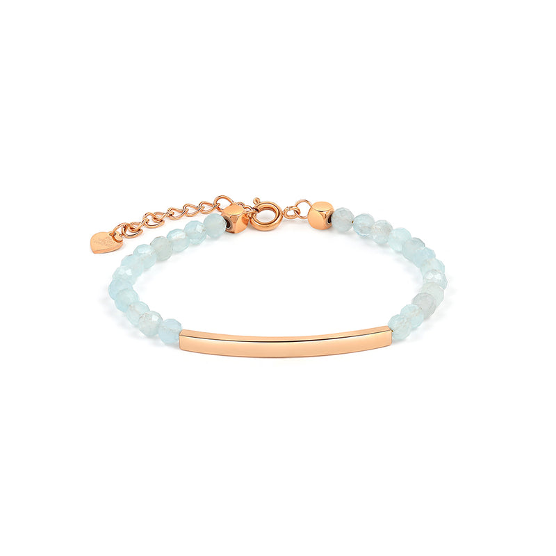 Aquamarine Bracelet in Rose Gold