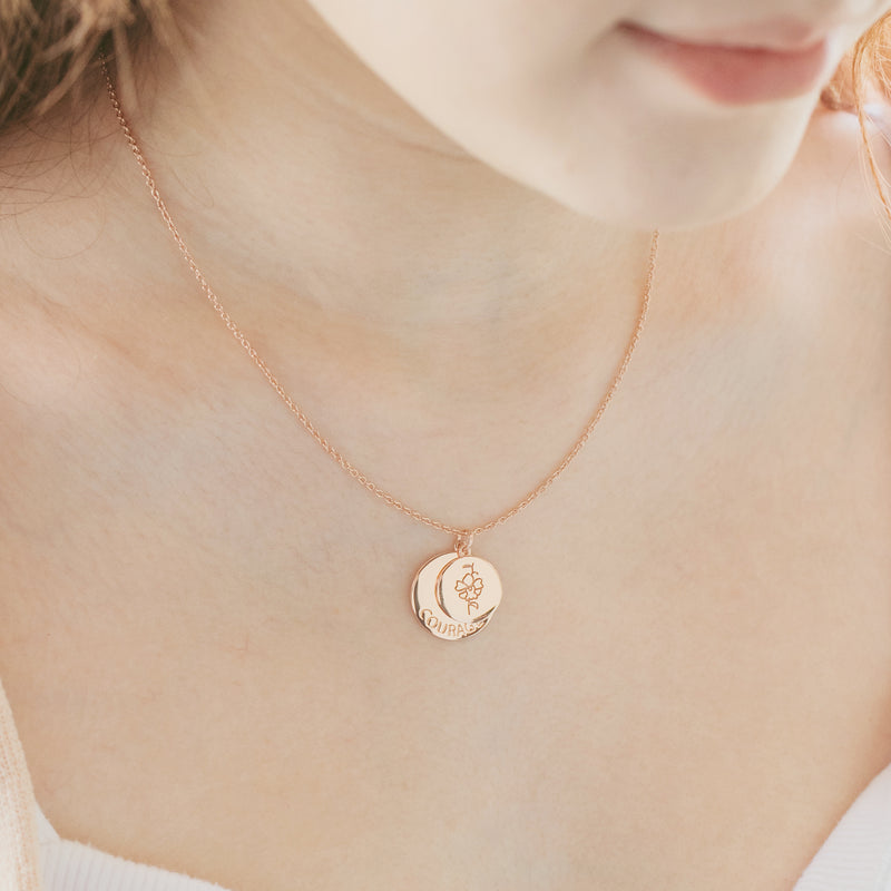 Rose Gold Courage Necklace