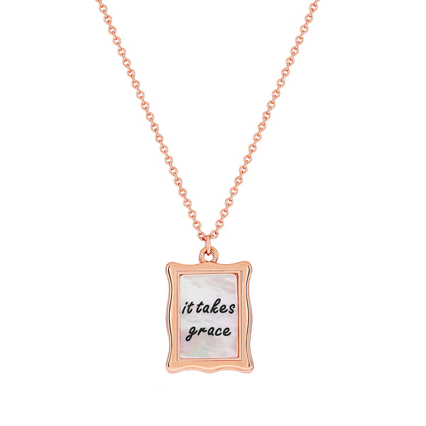 Rose Gold It Takes Grace Frame Necklace