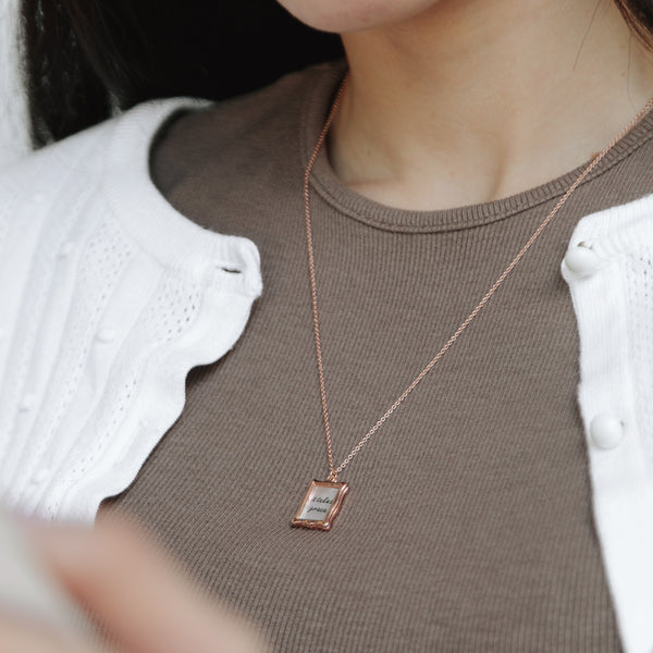 Rose Gold It Takes Grace Frame Necklace