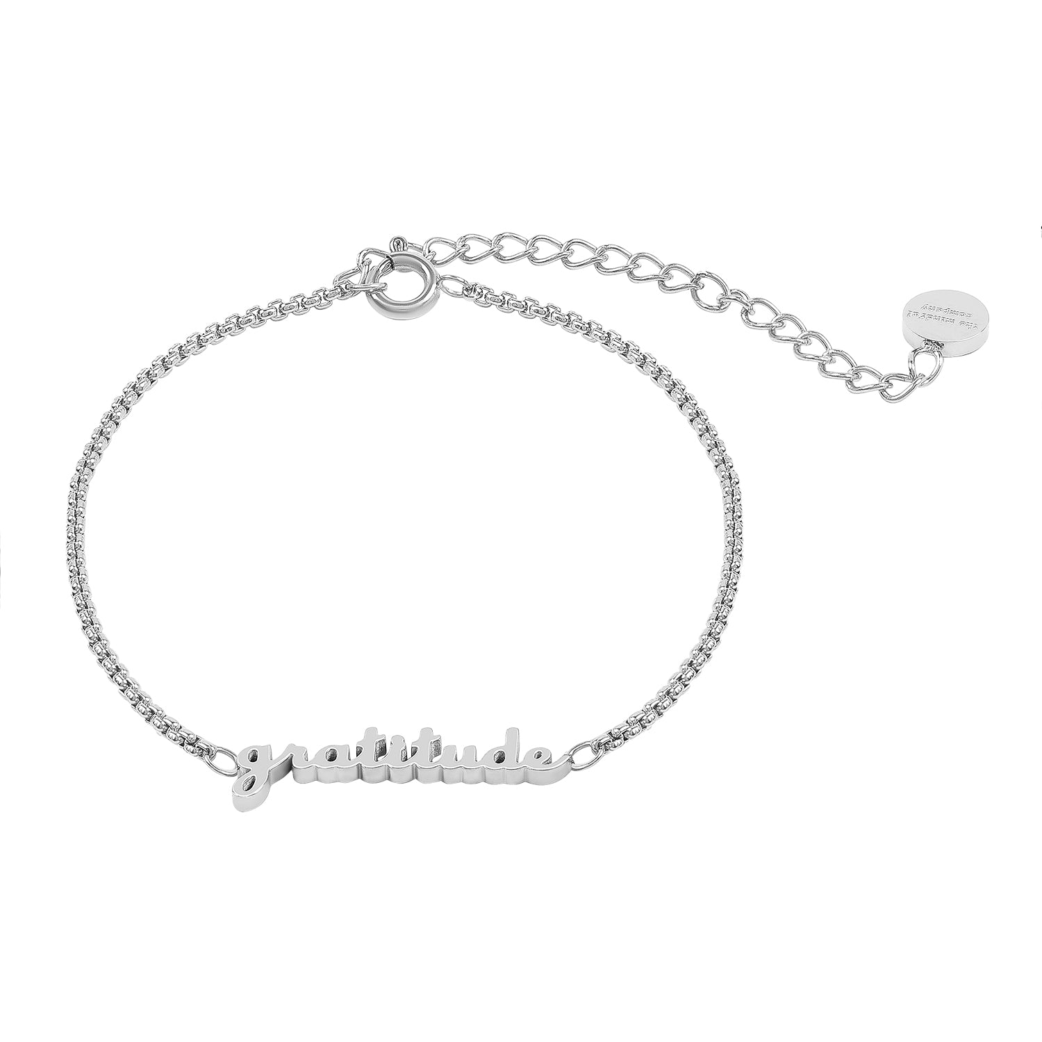 Silver Gratitude Bracelet – The Mindful Company