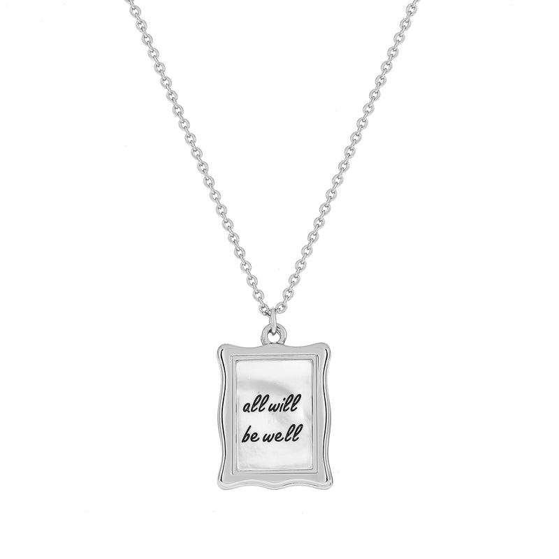 925 Silver All Will Be Well Frame Necklace